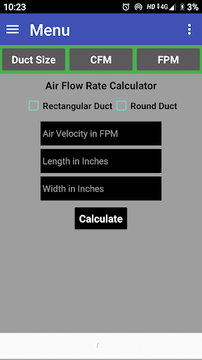 Duct Calculator Pro Screen 2