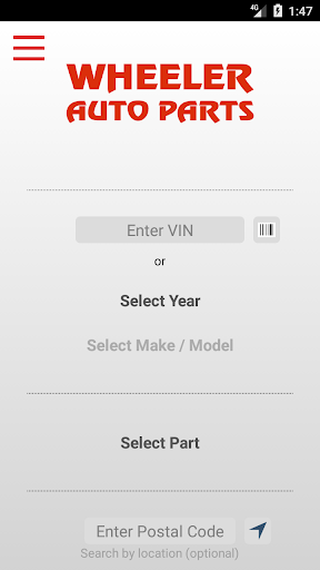 Android application Wheeler Auto Parts screenshort