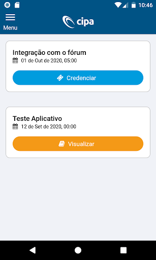 Android application CIPA Assembleias screenshort