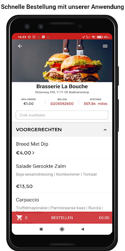 Android application Brasserie La Bouche screenshort