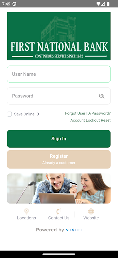 FNB FREDERICK Mobile App Screen 2