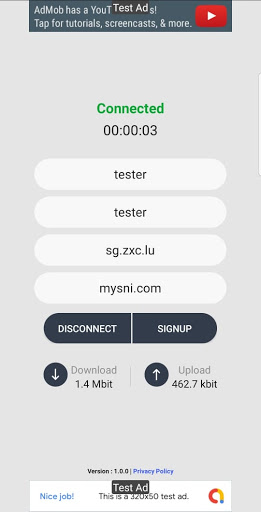 Howdy VPN Screen 2