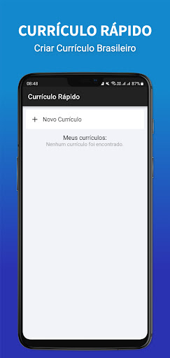 Android application Currículo Rápido PDF screenshort