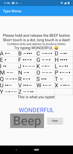 Type Morse Code Screenshot 3 - AppWisp.com
