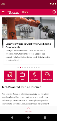 Android application myLeistritz screenshort