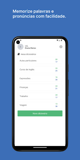 Android application MySpeak - Inglês com Flashcard screenshort