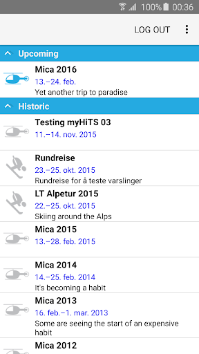 Android application myHeliTravel screenshort