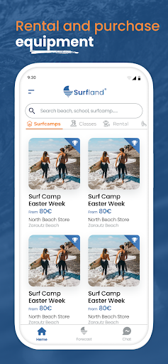 Surfland: Surf and forecasts Screen 2