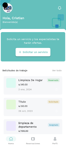 Android application Ecco Servicios screenshort