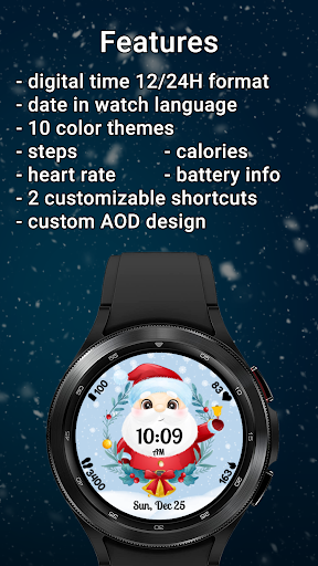Santa Clock Screen 2
