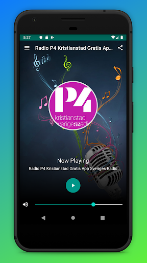 Android application Radio P4 Kristianstad Sveriges screenshort