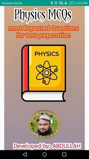 Android application Physics MCQs offline screenshort