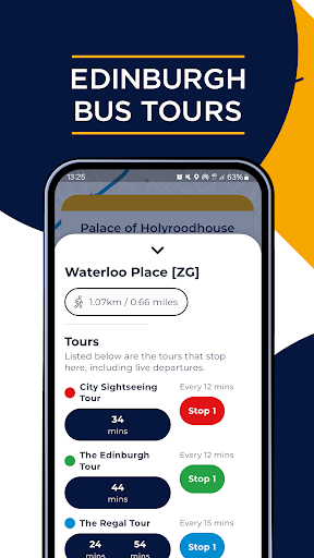 Android application Edinburgh Bus Tours screenshort