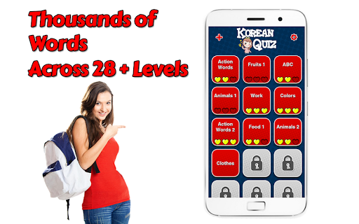 Android application Game to learn Korean Voca Quiz screenshort