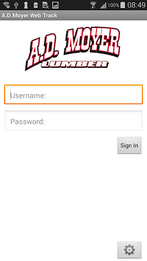 Android application A.D. Moyer Lumber Web Track screenshort