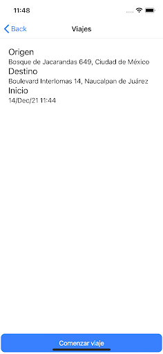 Android application Vink conductores screenshort