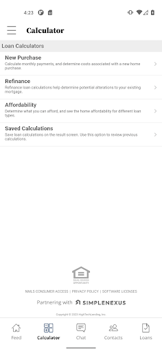 HighTechLending Screen 2