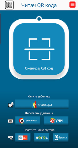 Android application Čitač QR koda - Klett screenshort