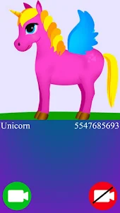 unicorn fake video call game