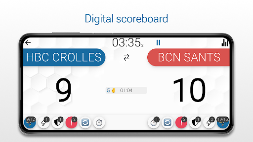 Android application Handball Scoreboard screenshort