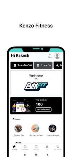 Android application Bay Fit Health Studio screenshort