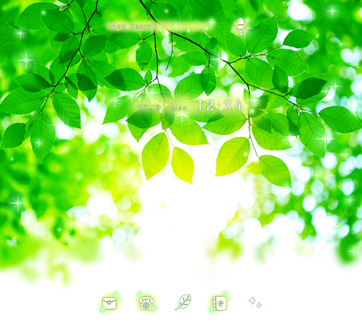 Android application Sun Filled Spring Green Theme screenshort