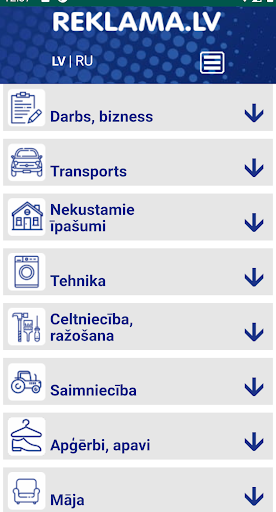 Android application Reklama.lv - sludinājumi screenshort