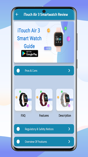 Android application iTouch Air 3 Smart Watch Guide screenshort