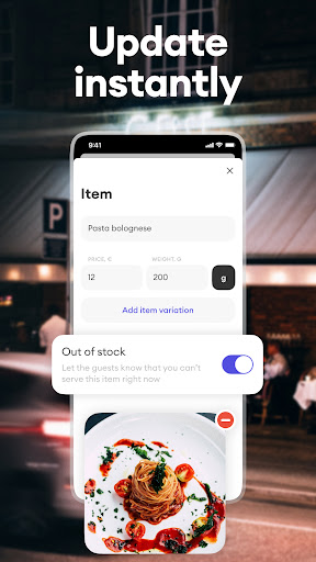 Screenshot of Menusa: online QR menu maker
