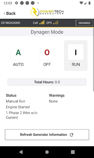 Android application PowerTech screenshort