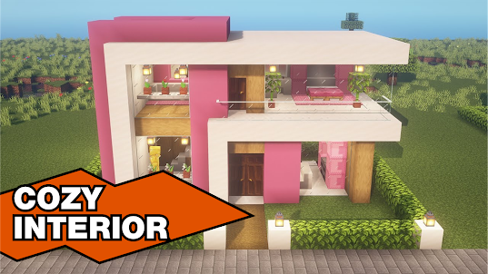 Pink fashion House for mcpe
