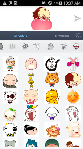 Android application Love Stickers for messenger screenshort
