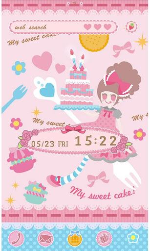 Android application -Sweet Cake- Theme +HOME screenshort