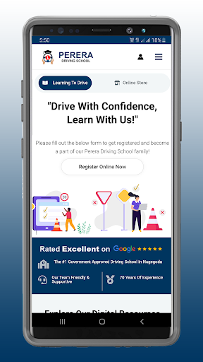 Perera Driving School Screen 2