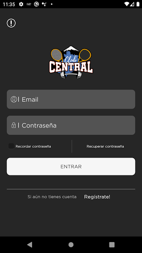 Android application Club Central screenshort