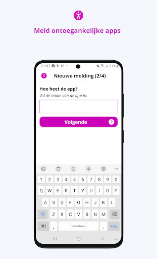 Android application Ontoegankelijk - Meldpunt screenshort