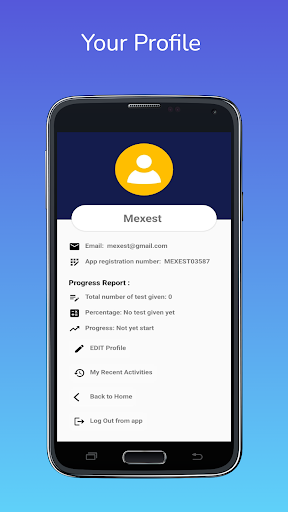Android application Mexest , Daily mock test screenshort