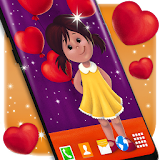 Girl in Love Live Wallpaper ❤️ Hearts HD Wallpaper icon