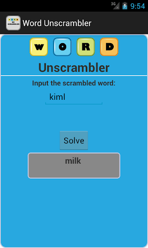 Word Unscrambler Screen 2