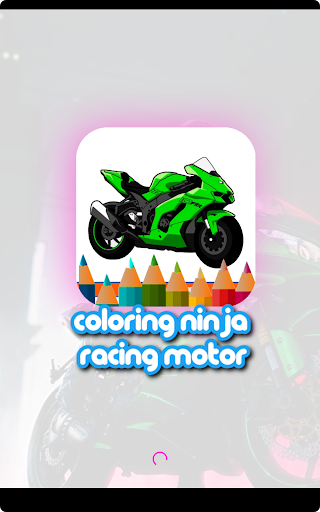 coloring ninja racing motor Screen 3