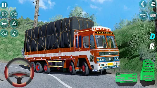 3Dを運転するインドのトラックゲーム