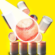 Knockdown Cans Hit - Baseball shoot