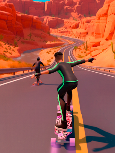Downhill Skate Race screenshot 17