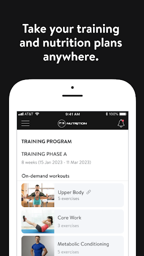 P3 NUTRITION Screen 3