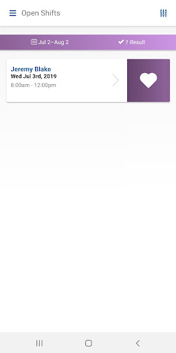 The SMARTcare App Screen 2