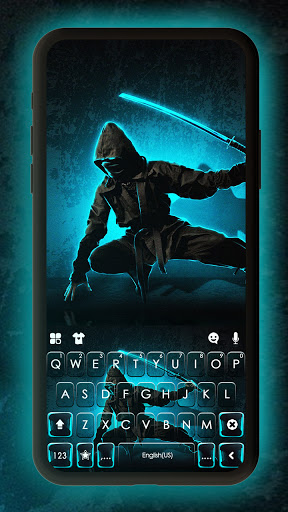 Android application Neon Blade Ninja Keyboard Back screenshort