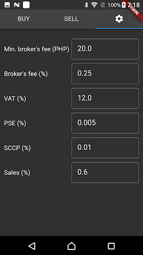 Android application PSE Calculator screenshort