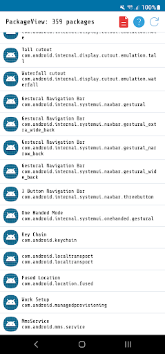 Android application Package View screenshort
