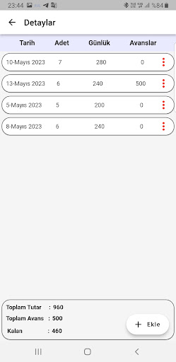 Yevmiye puantaj defter günlük Screen 3