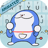 3D Funny Blue Cat Theme&Emoji Keyboard icon